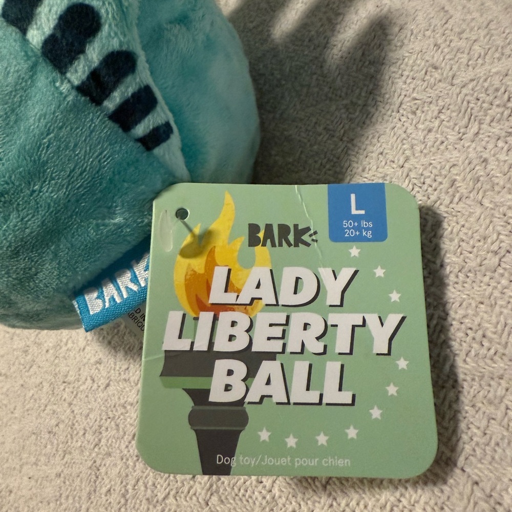 BARK Blue Liberty Torch Dog Toy